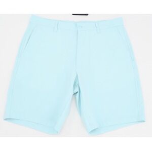 FootJoy Mens Performance Golf Shorts Light Blue Size 34 Polyester FJ Logo